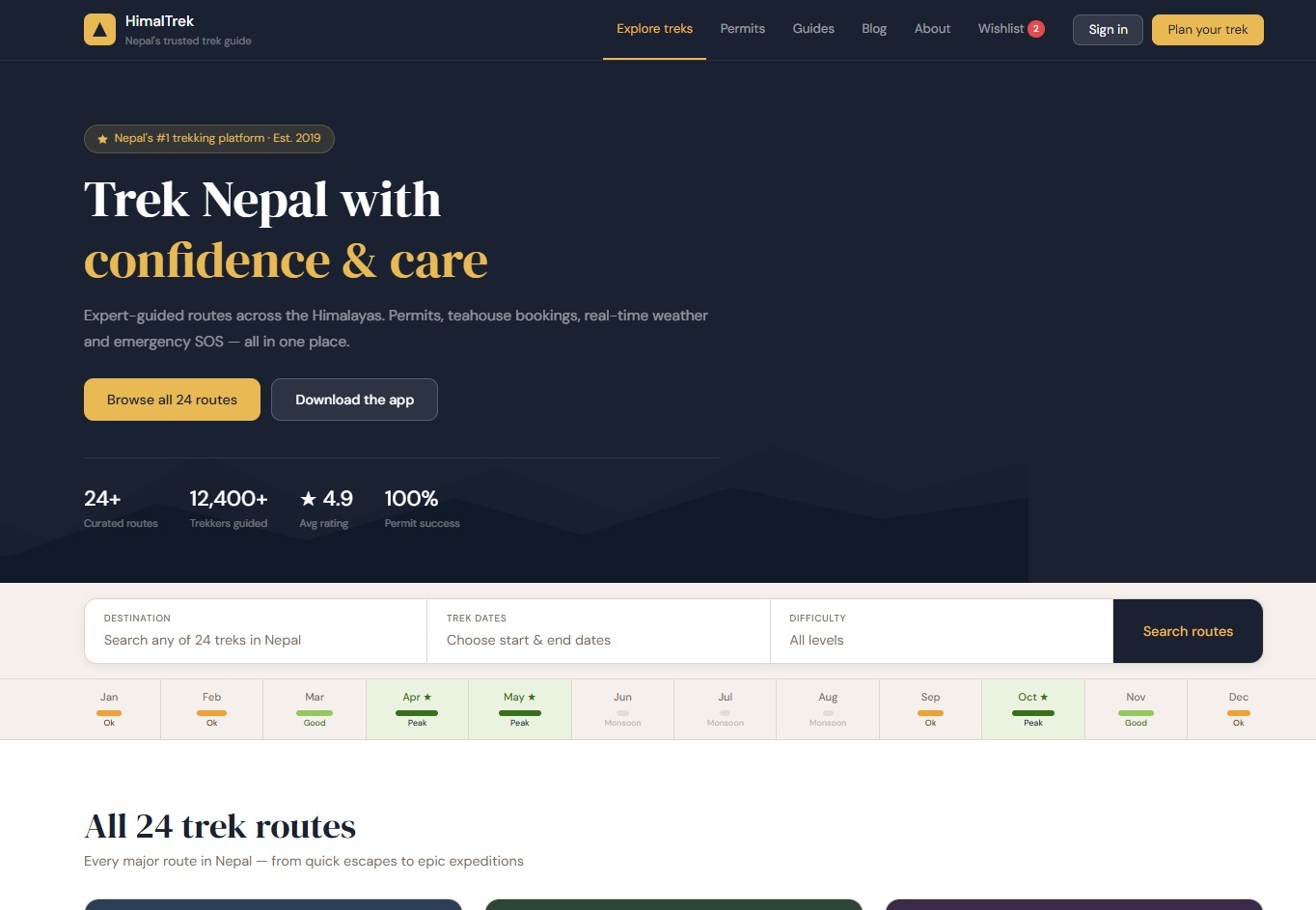 HimalTrek Nepal — Trekking Platform